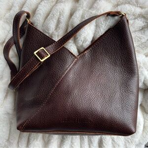 Portland Leather Naomi Dark Brown Coldbrew small Shoulder Bag